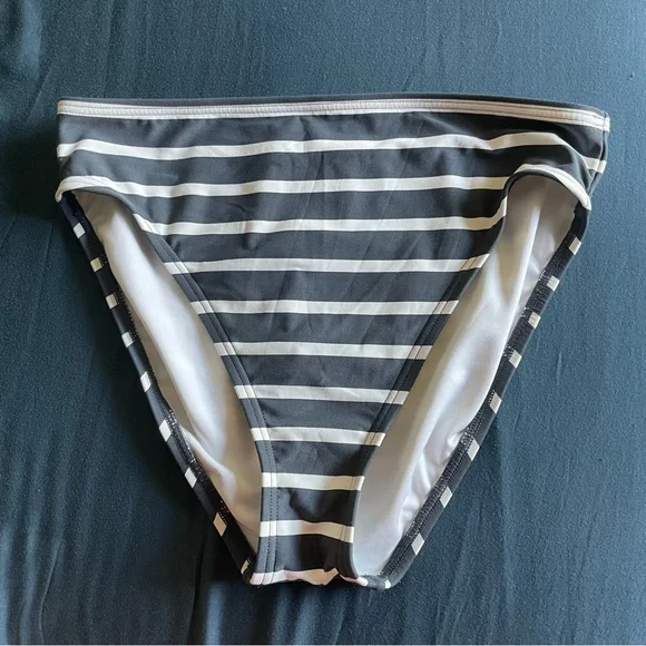 Micheal Kors Striped Gray and White Bikini Set - Picture 4 of 10